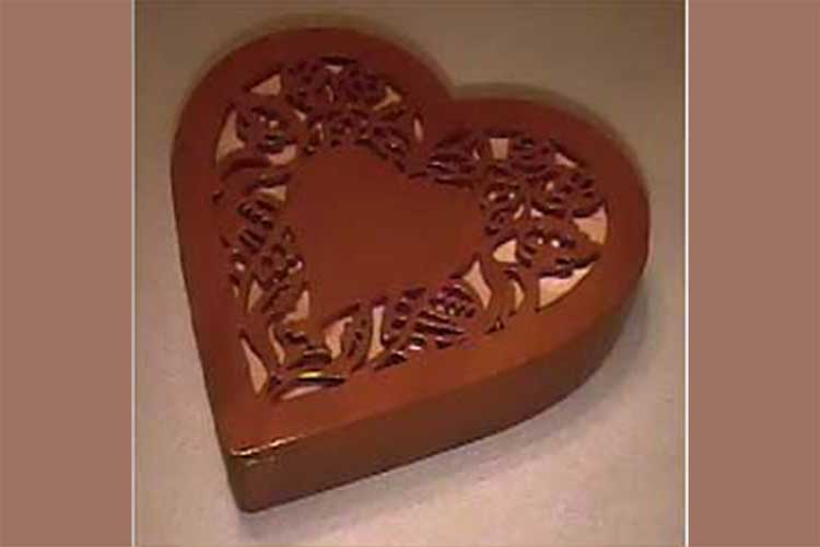 Picture of Fretwork Heart Box