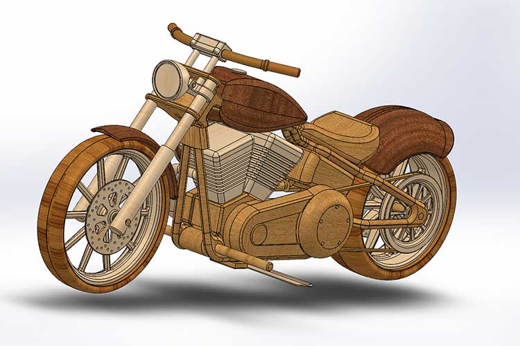 Picture of Wooden Motorcycle